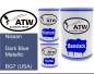 Preview: Nissan, Dark Blue Metallic, BG7 (USA): 500ml Lackdose + 500ml Klarlack + 250ml Härter - Set, von ATW Autoteile West.